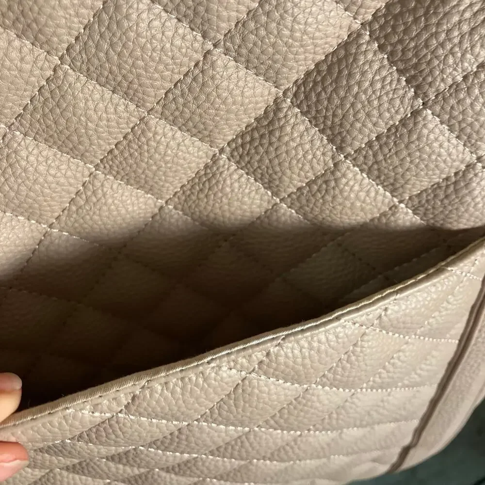 DD Bird The Taupe Leather Nash With Changing Pad Diaper Bag Luxury Shoulder